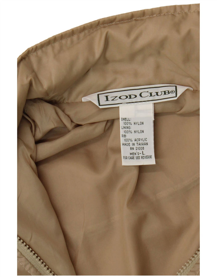Giubbotto bomber da uomo Izod UK 40 Large Beige Nylon