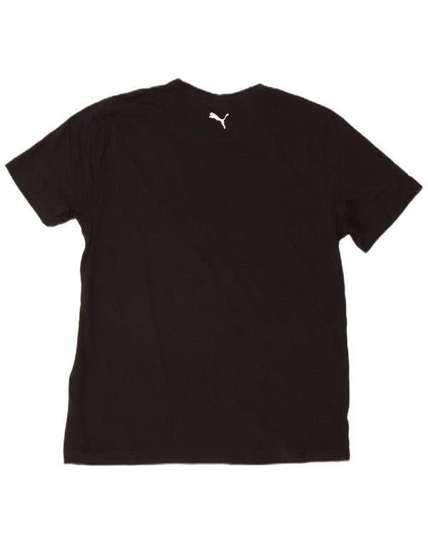 T-shirt grafica da uomo Puma Top grande in cotone nero