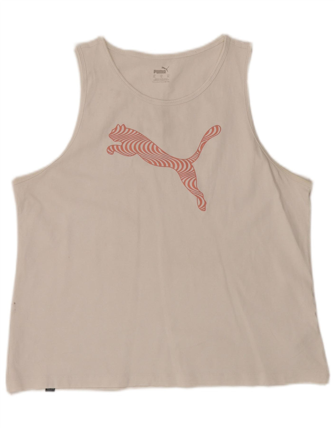Canotta grafica da donna PUMA UK 18 XL cotone bianco