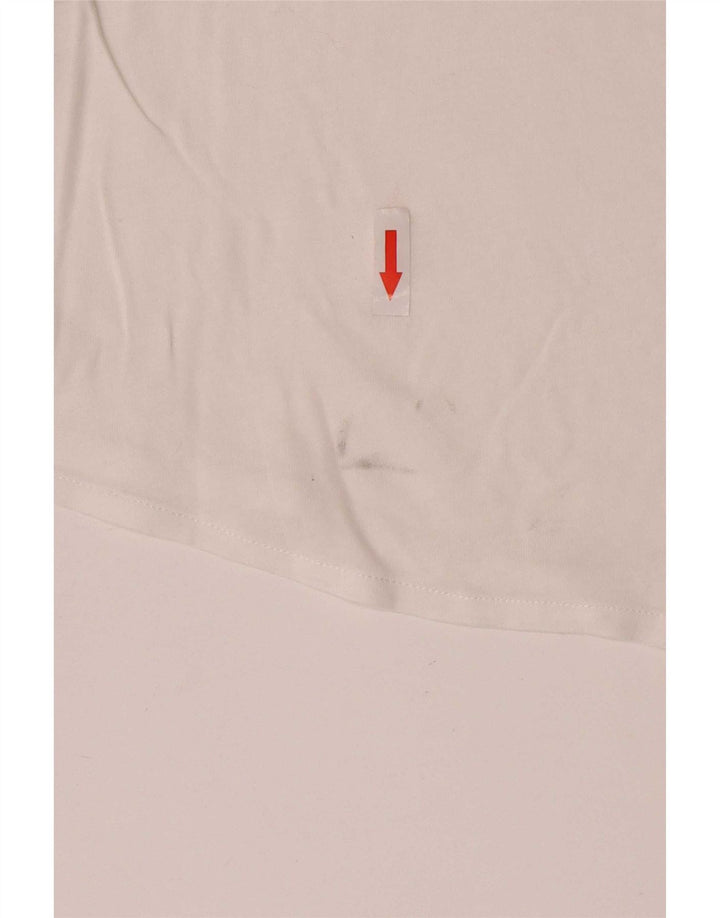 Massimo Dutti Top trasparente da donna a maniche lunghe UK 12 Lyocell bianco medio