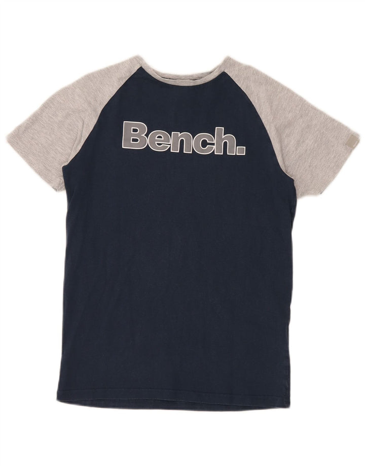 T-shirt grafica BENCH per ragazzi, 11-12 anni, in cotone color block blu navy