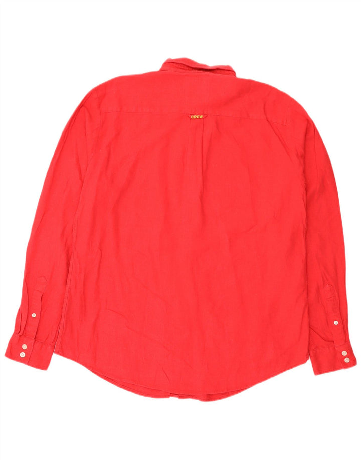 Crew Clothing Camicia da uomo grande in lino rosso