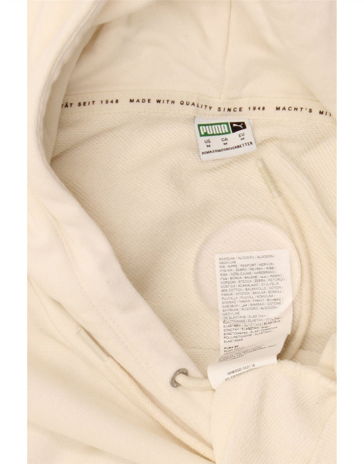 Felpa con cappuccio oversize da donna PUMA UK 14 cotone bianco medio