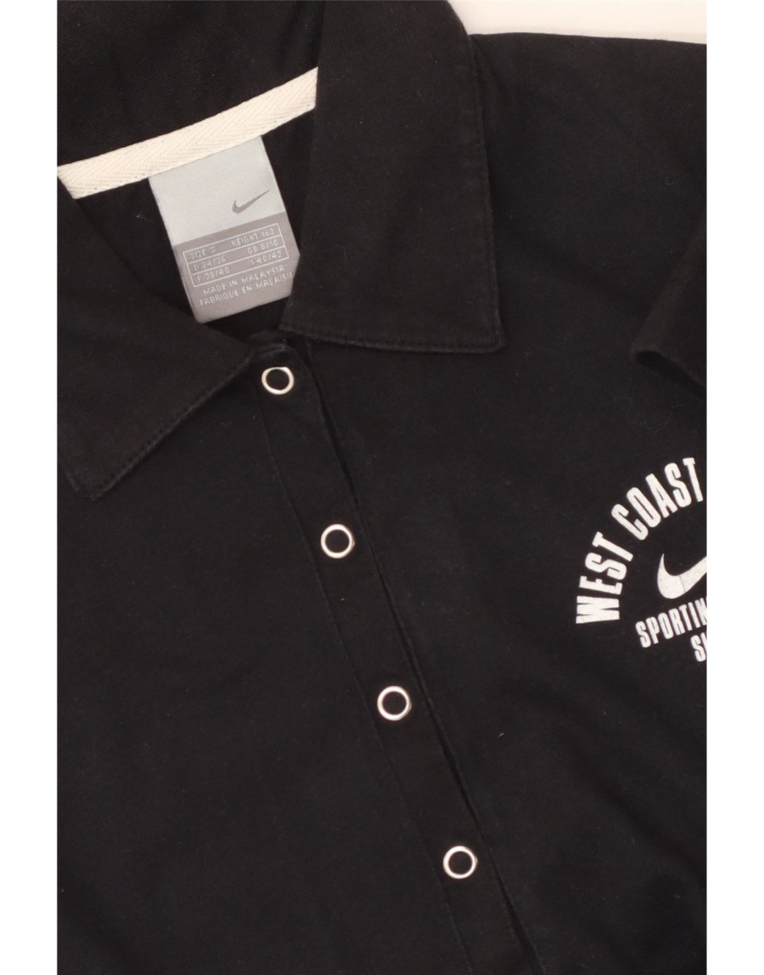 Polo grafica da donna NIKE UK 8/10 piccola nera
