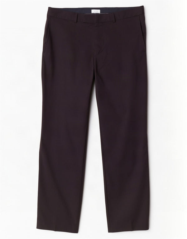 Pantaloni da abito dritti da uomo Hugo Boss IT 52 XL W36 L32 Lana nera