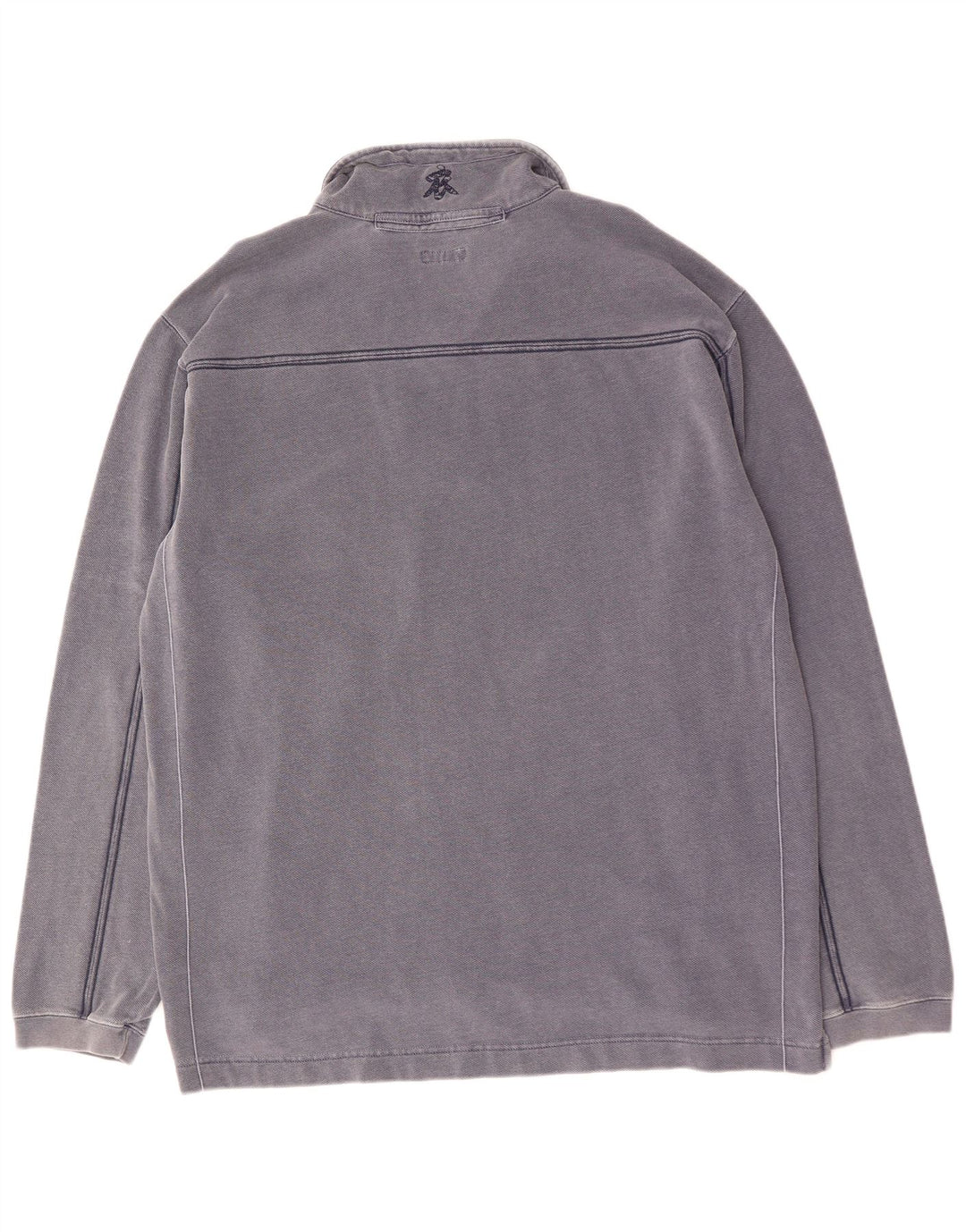 WHITE STUFF Felpa da uomo con collo con zip, maglione 2XL in cotone blu navy