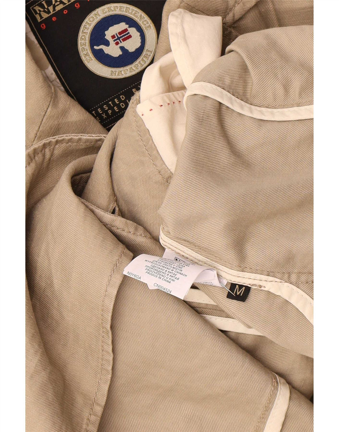 Giacca blazer a 2 bottoni Geographic da uomo Napapijri UK 38 Cotone beige medio