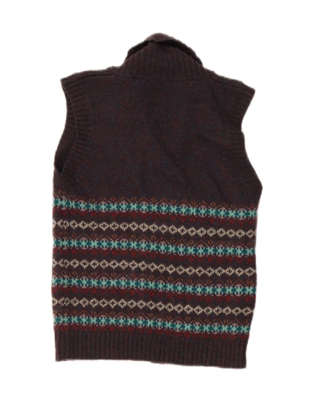Maglione cardigan da donna Stanley Blacker UK 10 Small Blu Navy Fair Isle