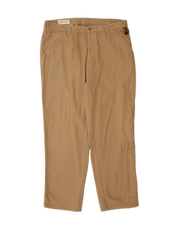 Pantaloni chino dritti da uomo ORVIS W36 L30 in cotone beige