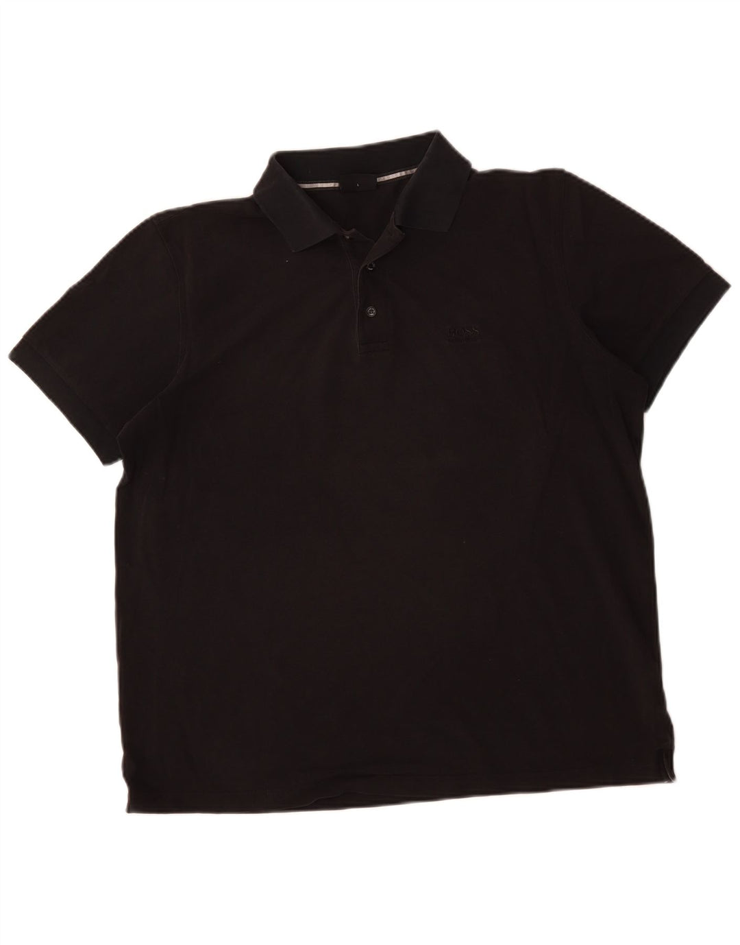 Polo da uomo HUGO BOSS grande in cotone nero