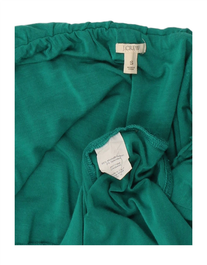 J. CREW Womens Oversized One Shoulder Dress UK 10 Small Green Rayon Vintage J. Crew and Second-Hand J. Crew from Messina Hembry 