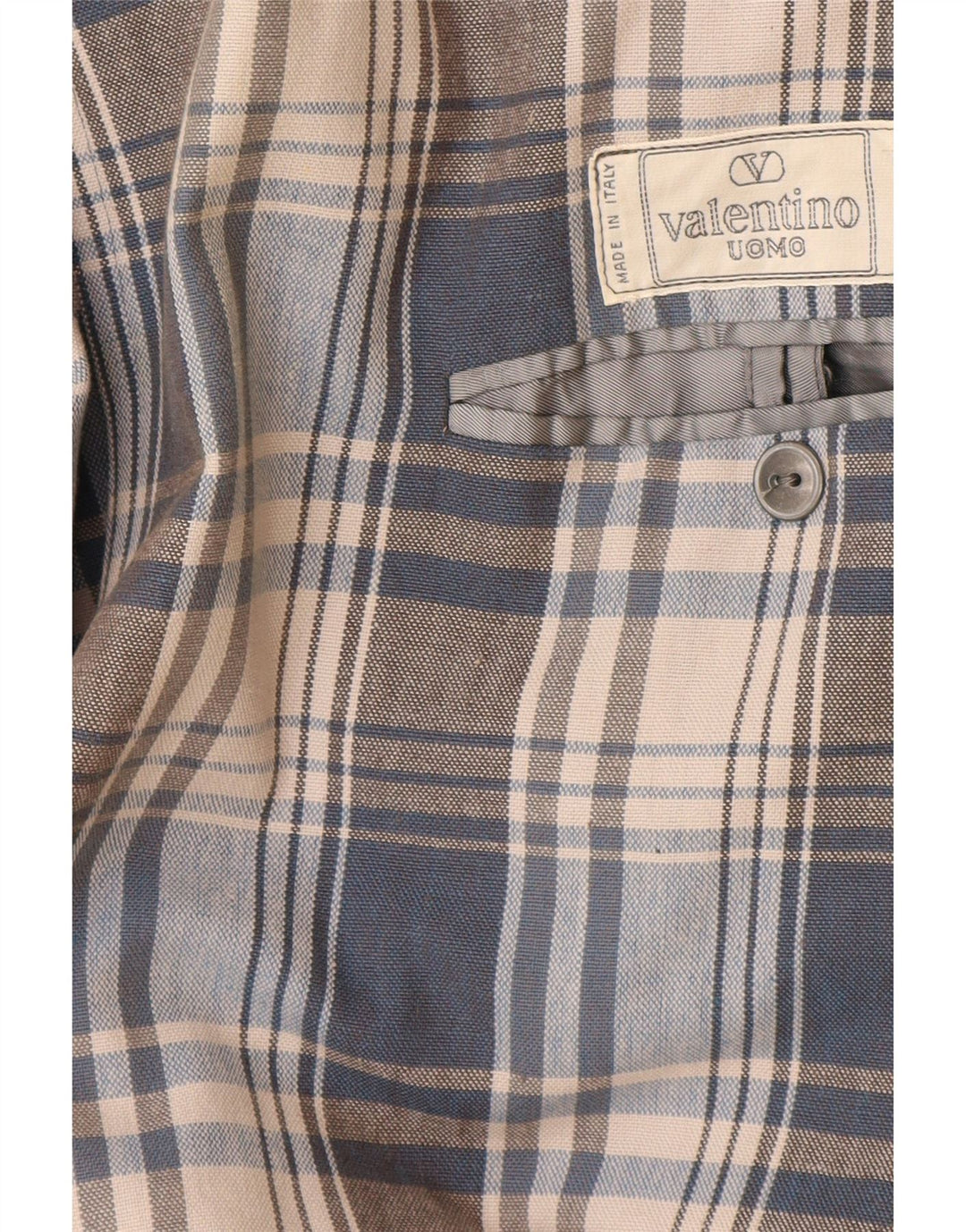 Giacca blazer da uomo a 2 bottoni Valentino UK 40 grande grigia