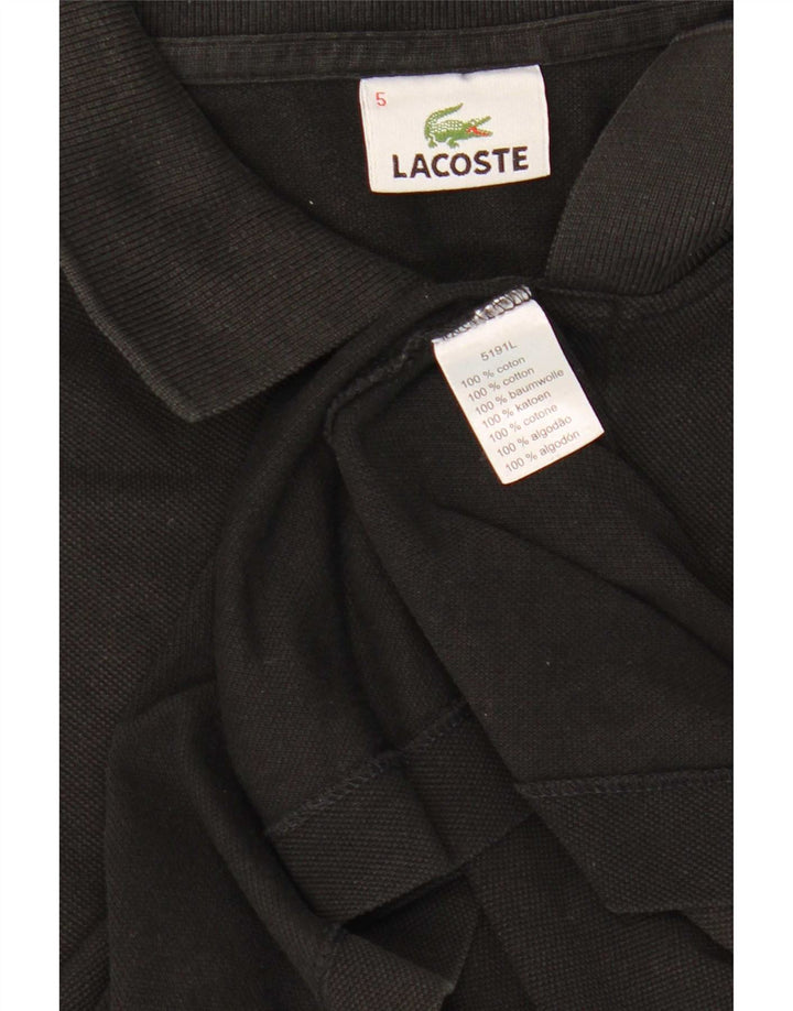 Polo da uomo Lacoste taglia 5 grande in cotone nero