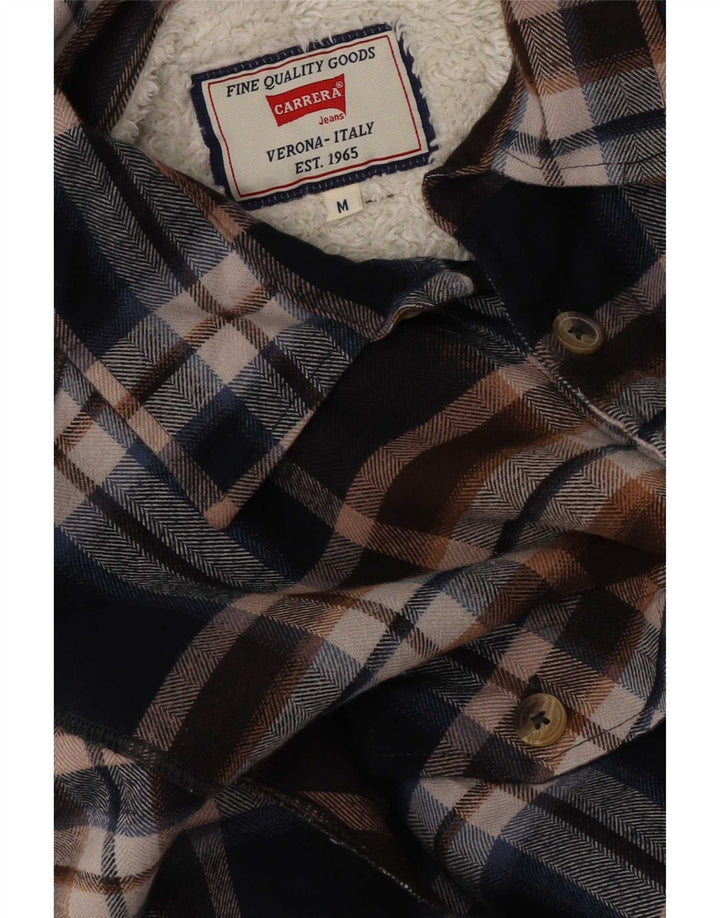 Carrera Camicia da uomo in flanella da boscaiolo a quadri marrone medio