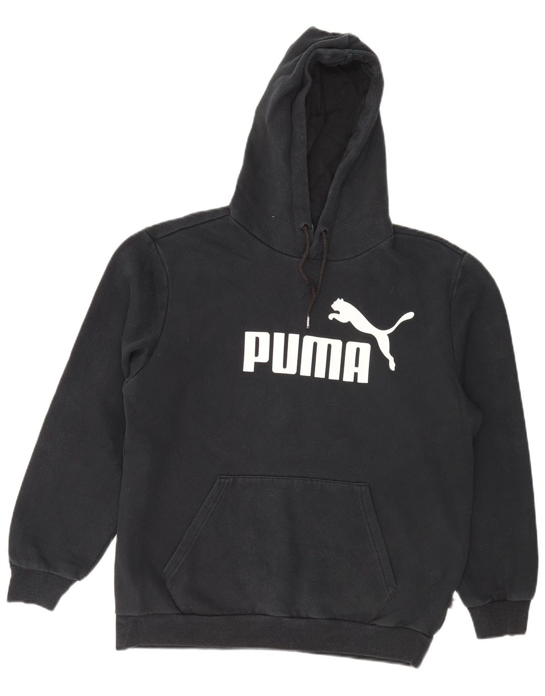 Felpa con cappuccio grafica da uomo Puma, cotone nero medio