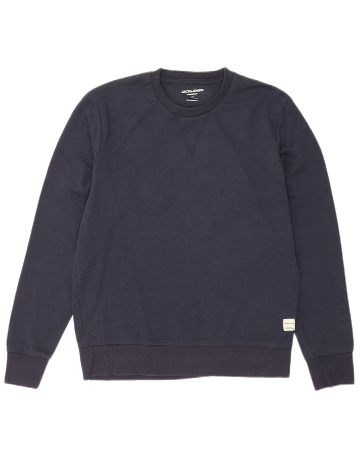 Jack & Jones Felpa da uomo in cotone medio blu navy