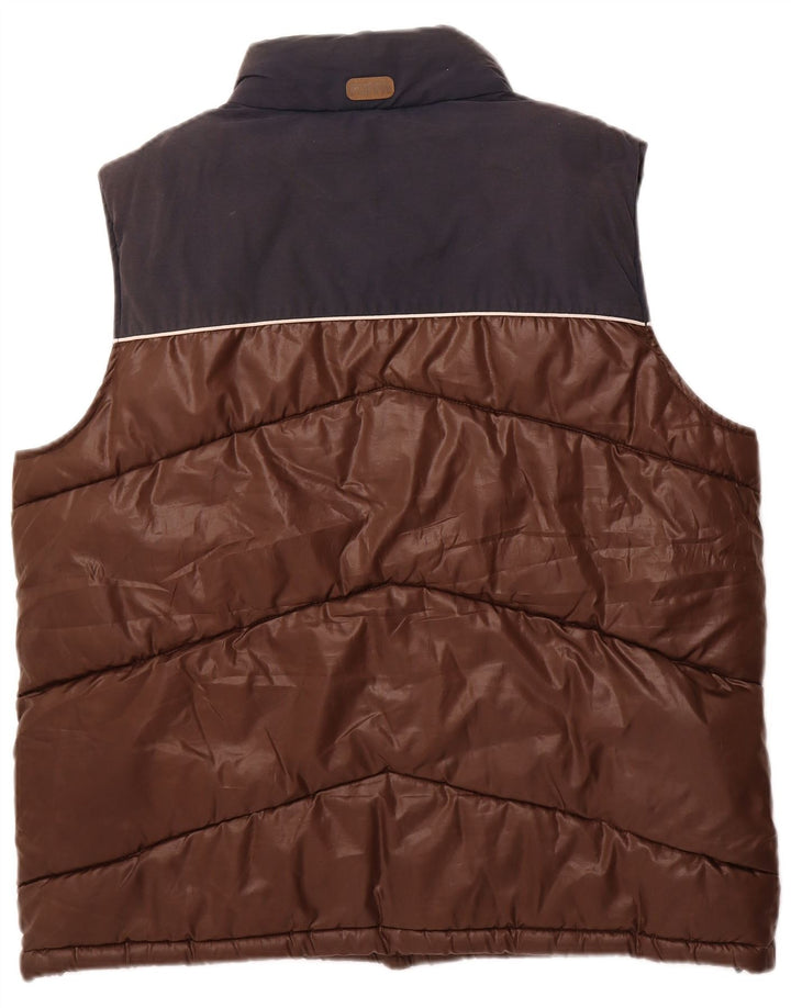 Gilet imbottito da uomo PUFFA UK 44 2XL Poliestere color block marrone