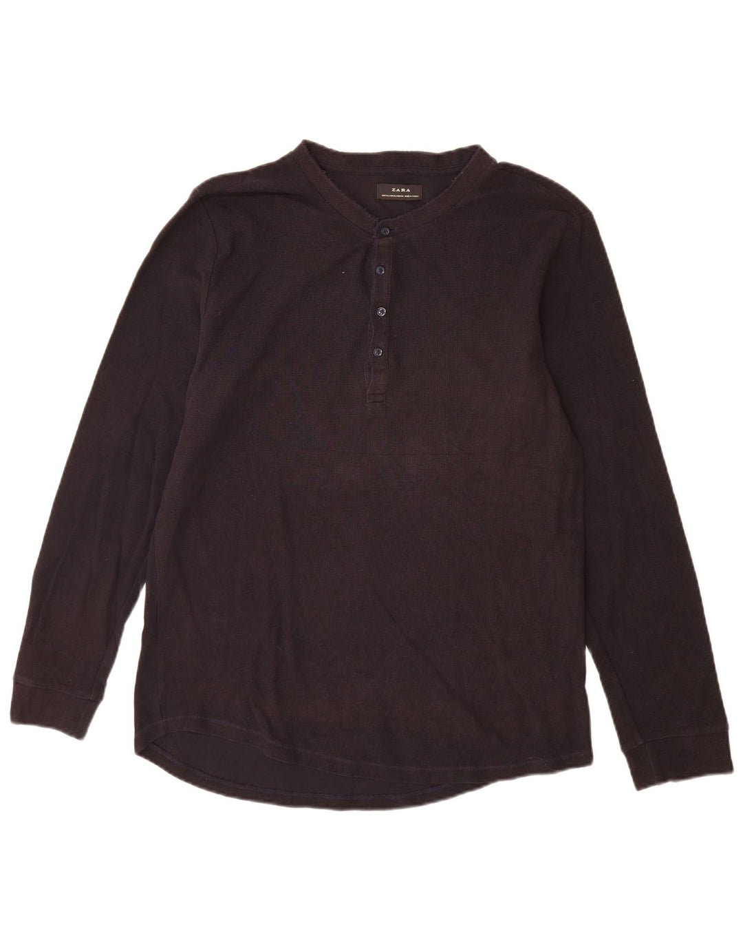 Top Zara da uomo a maniche lunghe XL blu navy