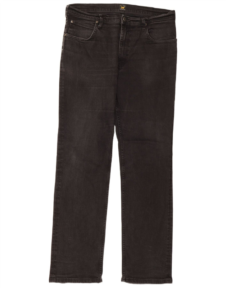 Jeans dritti Brooklyn da donna Lee W36 L34 cotone nero