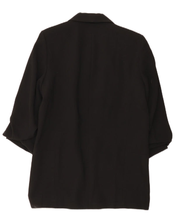 Giacca blazer aperta da donna con maniche a 3/4 Zara UK 14 media nera