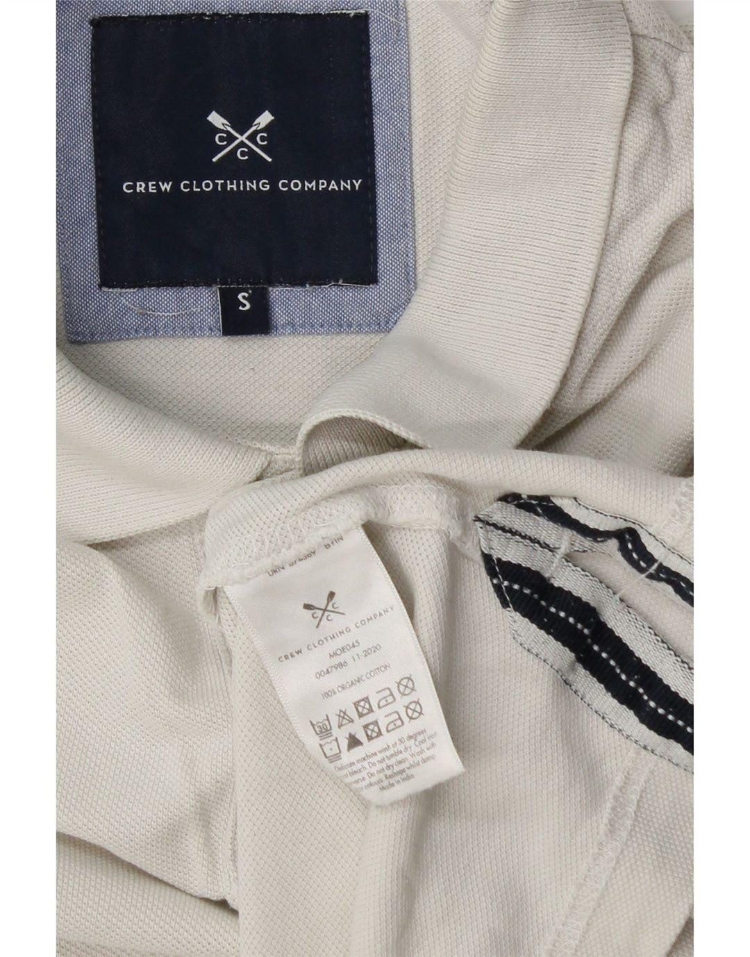 CREW CLOTHING Polo da uomo piccola in cotone beige