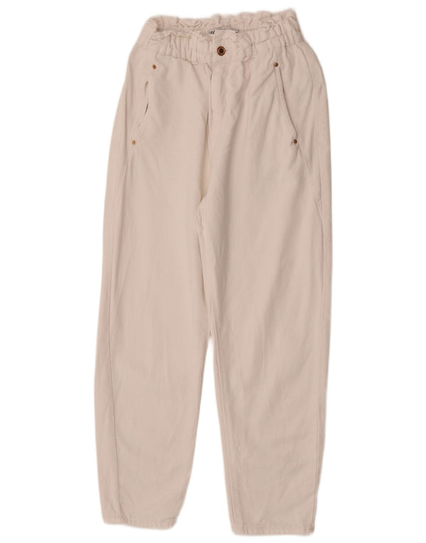 Jeans affusolati da donna Zara EU 36 XS W26 L25 Cotone bianco