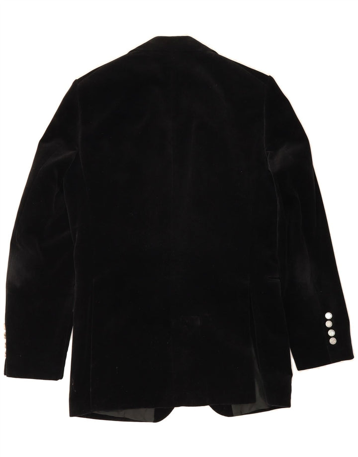 MR. HARRIS Mens 2 Button Blazer Jacket UK 38 Medium Black Vintage Mr. Harris and Second-Hand Mr. Harris from Messina Hembry 