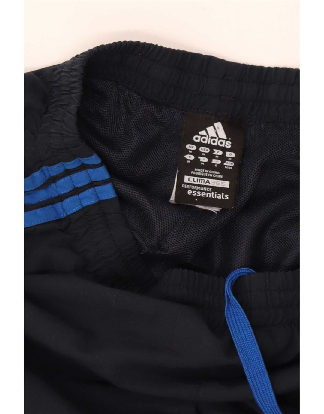 Pantaloni da tuta Adidas Clima 365 da uomo medio poliestere blu navy