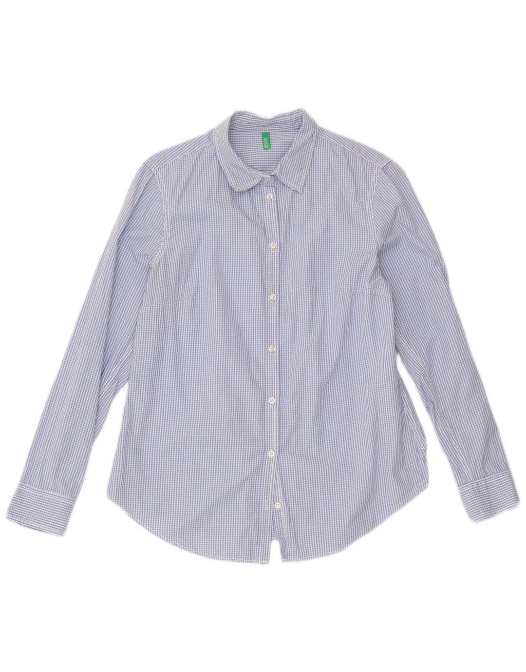 Camicia da donna Benetton UK 12 Blu medio a quadretti