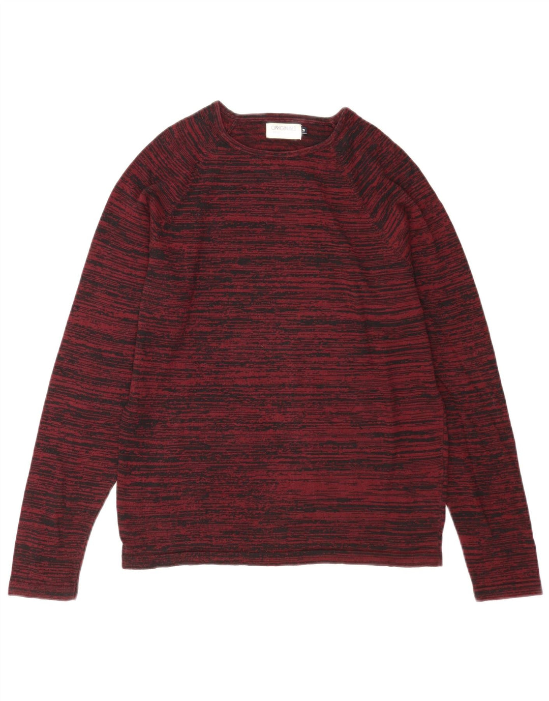Maglione maglione girocollo da uomo Jack & Jones a righe bordeaux medie