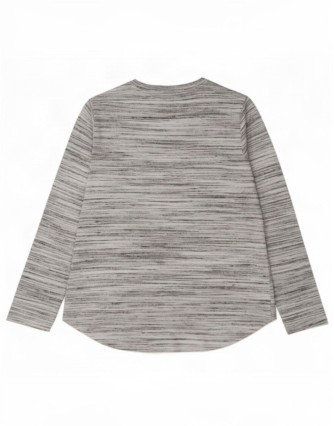 Marks & Spencer Top da donna a maniche lunghe UK 14 Large Poliestere chiazzato grigio