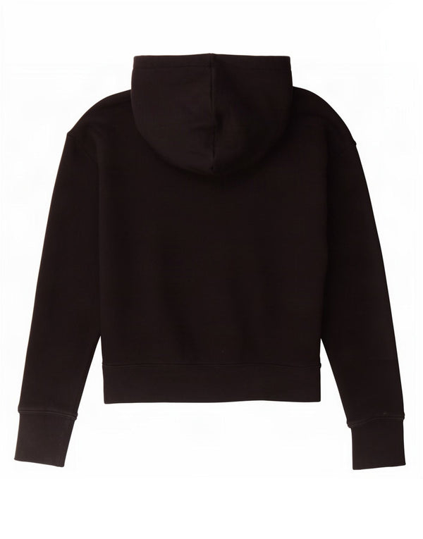 Felpa con cappuccio corta Nike per ragazze, 12-13 anni, grande in cotone nero