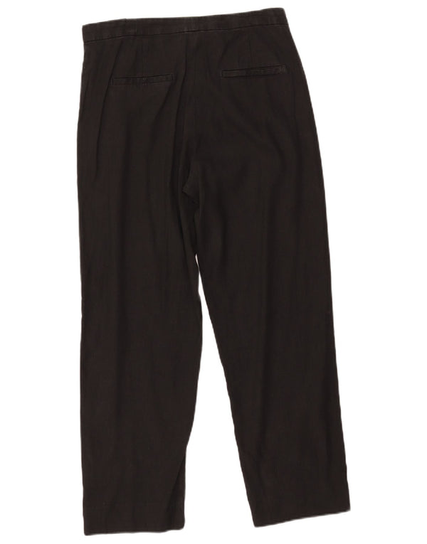 Pantaloni chino da donna Massimo Dutti EU 38 Small W28 L25 Lino nero