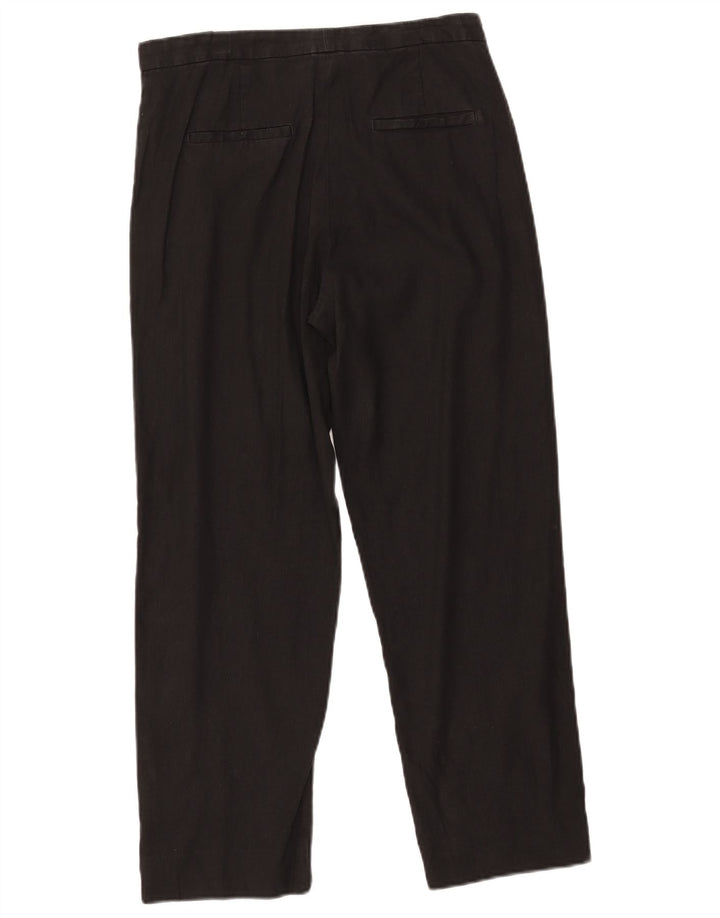 Pantaloni chino da donna Massimo Dutti EU 38 Small W28 L25 Lino nero
