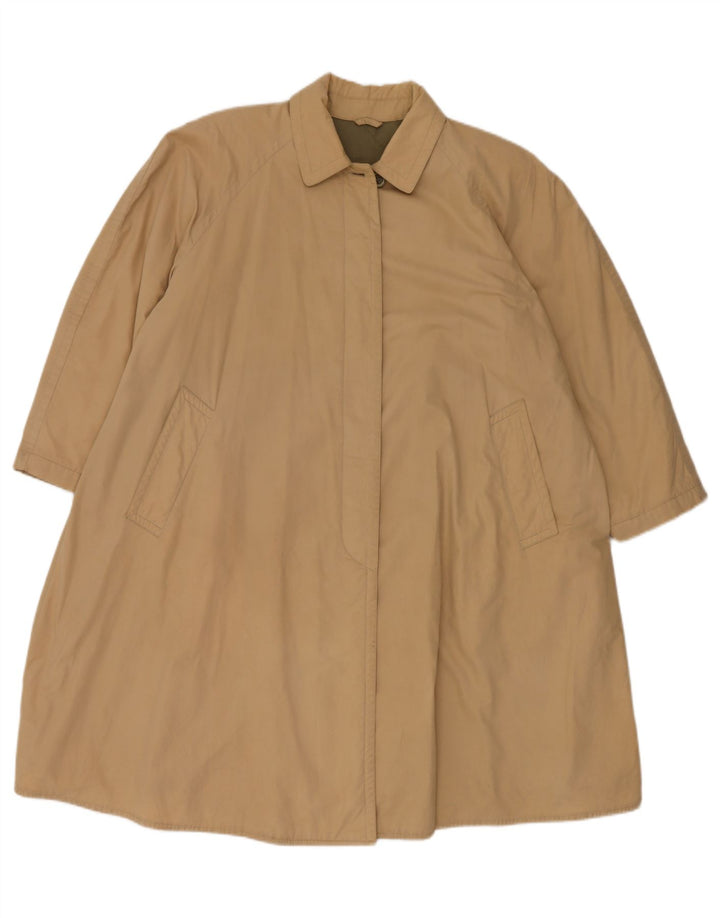 BELFE Womens Oversized Overcoat IT 42 Medium Beige Cotton