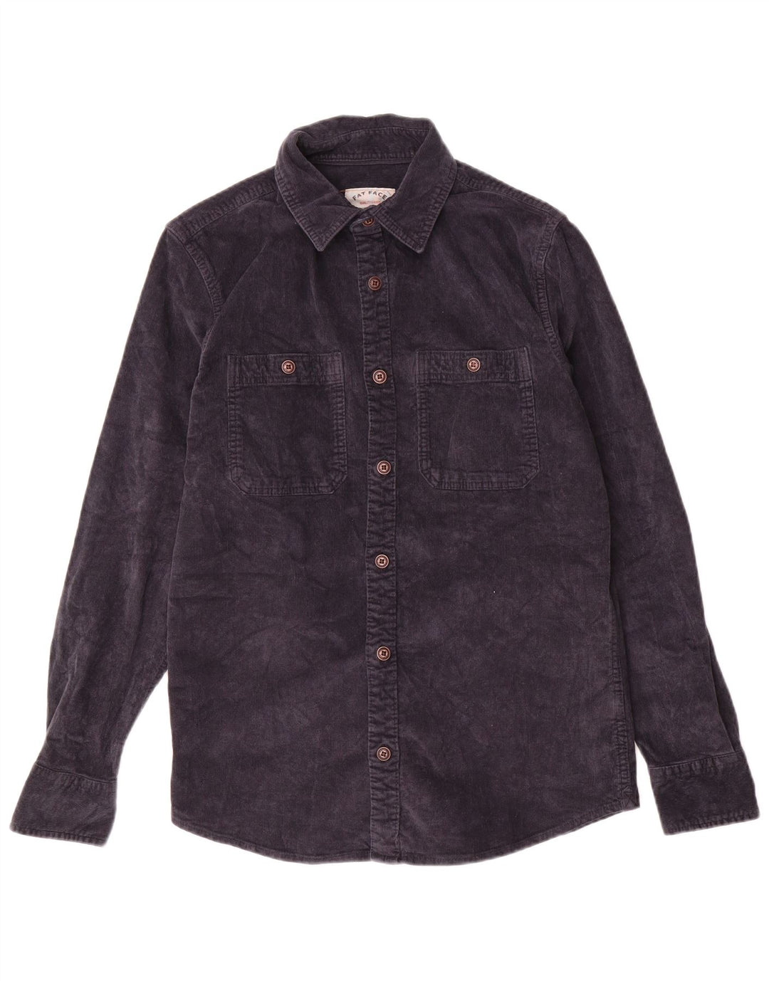 FAT FACE Camicia da uomo in velluto a coste XS in cotone blu navy