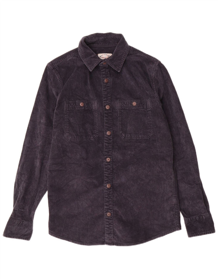 FAT FACE Camicia da uomo in velluto a coste XS in cotone blu navy