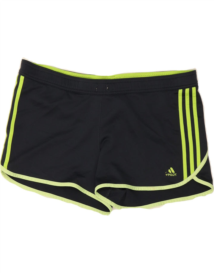 ADIDAS Womens Climalite Sport Shorts UK 12/14 Medium  Black Polyester Vintage Adidas and Second-Hand Adidas from Messina Hembry 