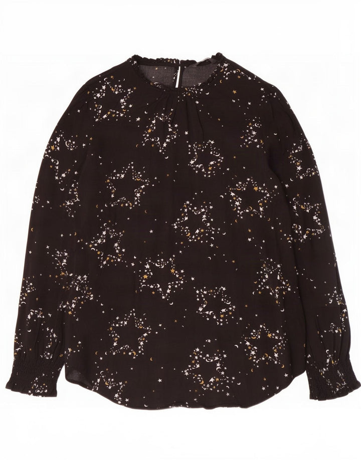 Camicetta da donna con motivo astratto Marks & Spencer Top UK 14 grande nera