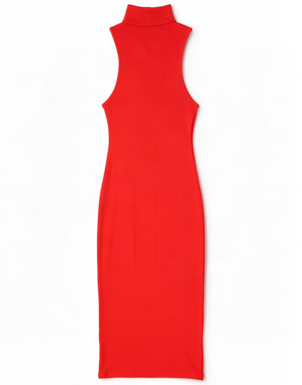 Abito aderente senza maniche da donna Zara UK 8 piccolo rosso