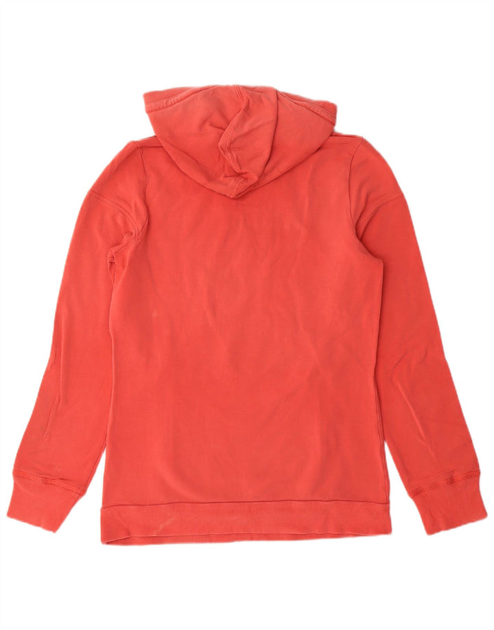 ADIDAS Womens Graphic Hoodie Jumper UK 14 Medium Orange