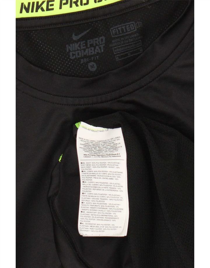 Canotta Nike Dri Fit da uomo, poliestere color block medio nero