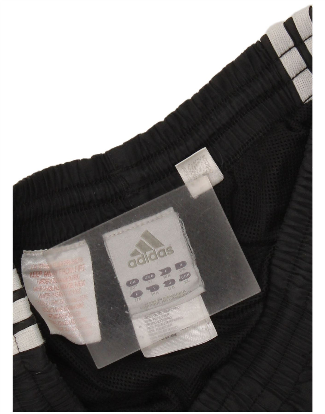 Pantaloni della tuta da ragazzo Adidas 15-16 anni in poliestere nero