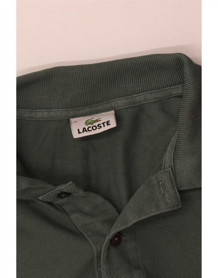 Polo da uomo Lacoste taglia 4 in cotone verde medio