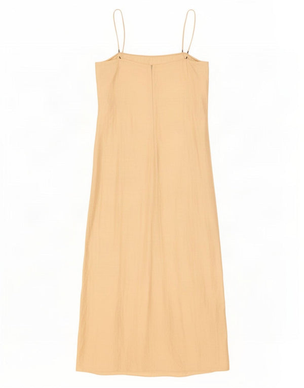 Krizia Poi Abito sottoveste da donna UK 12 Viscosa beige medio