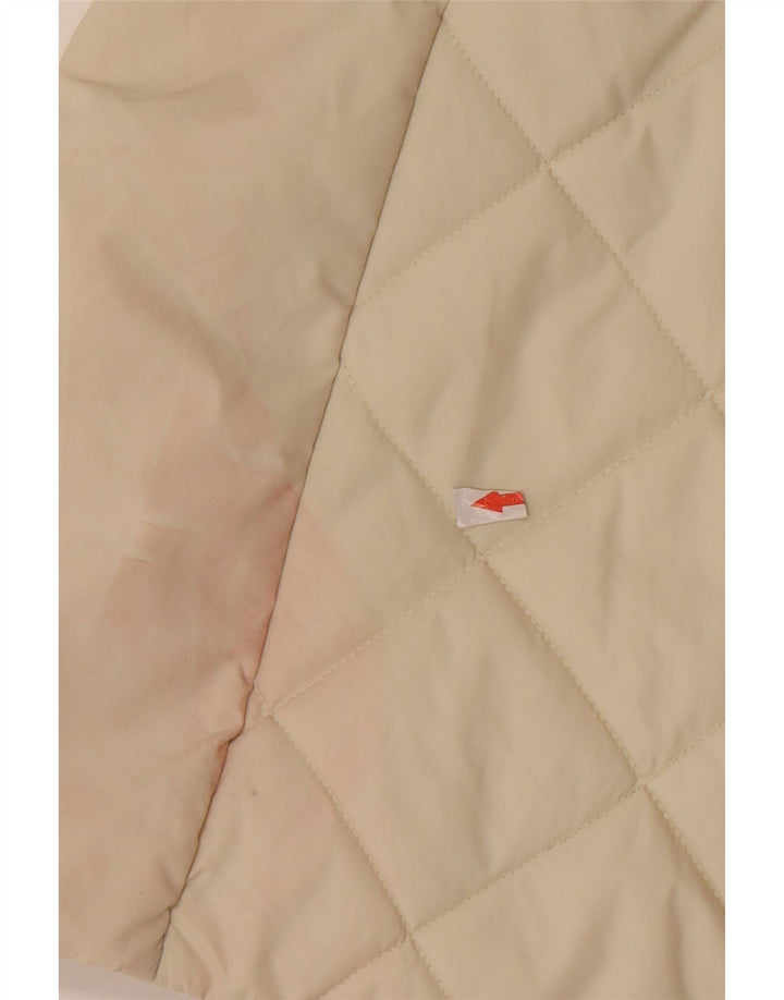 Soprabito trapuntato da donna Slam UK 16 grande color block bianco sporco
