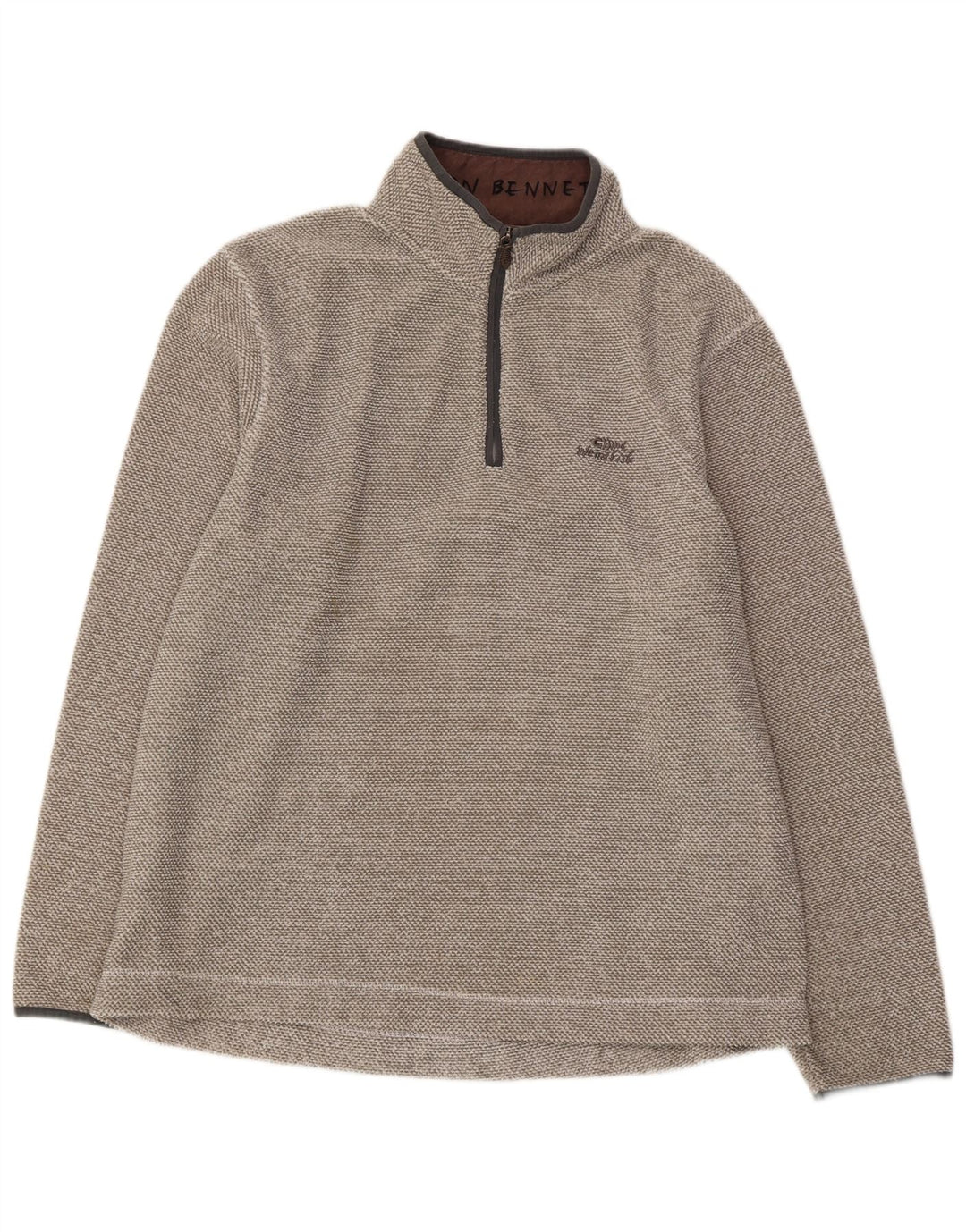 WEIRD FISH Maglione in pile da uomo con zip e collo XL Poliestere grigio