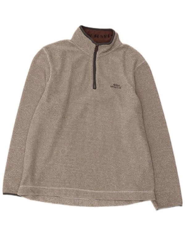 WEIRD FISH Maglione in pile da uomo con zip e collo XL Poliestere grigio