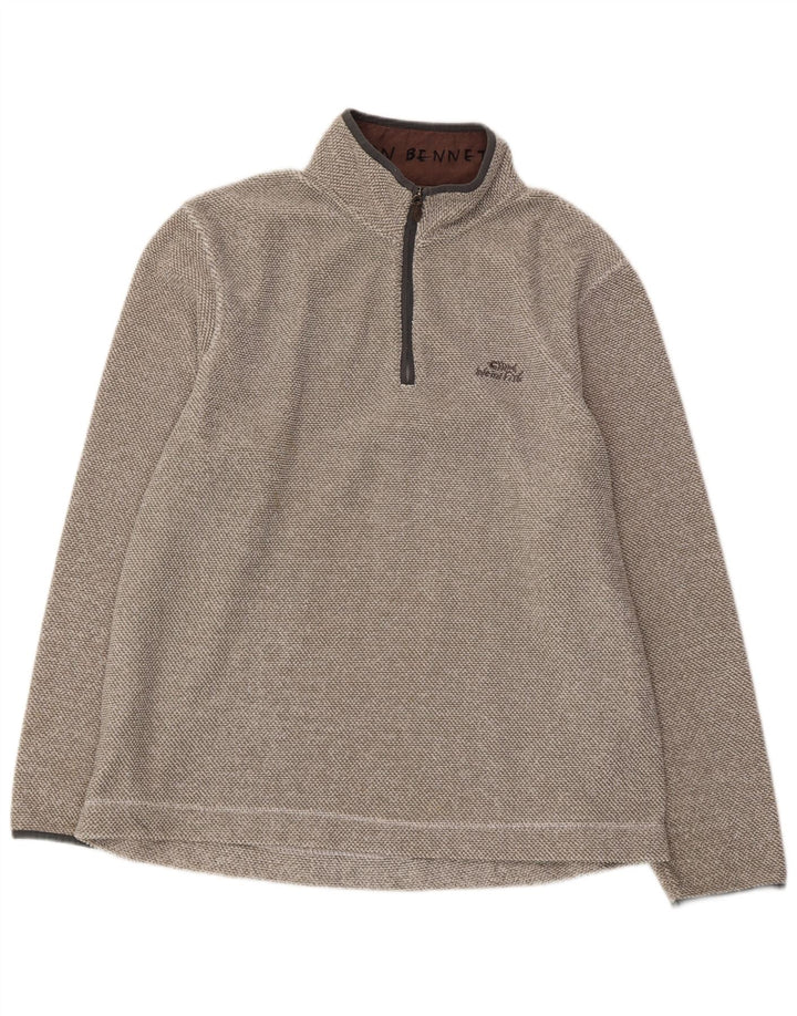 WEIRD FISH Maglione in pile da uomo con zip e collo XL Poliestere grigio