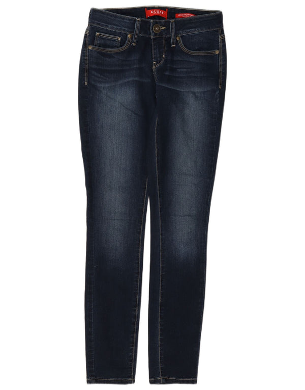Guess Jeans skinny da donna a vita media con curva leggera W27 L30 cotone blu navy